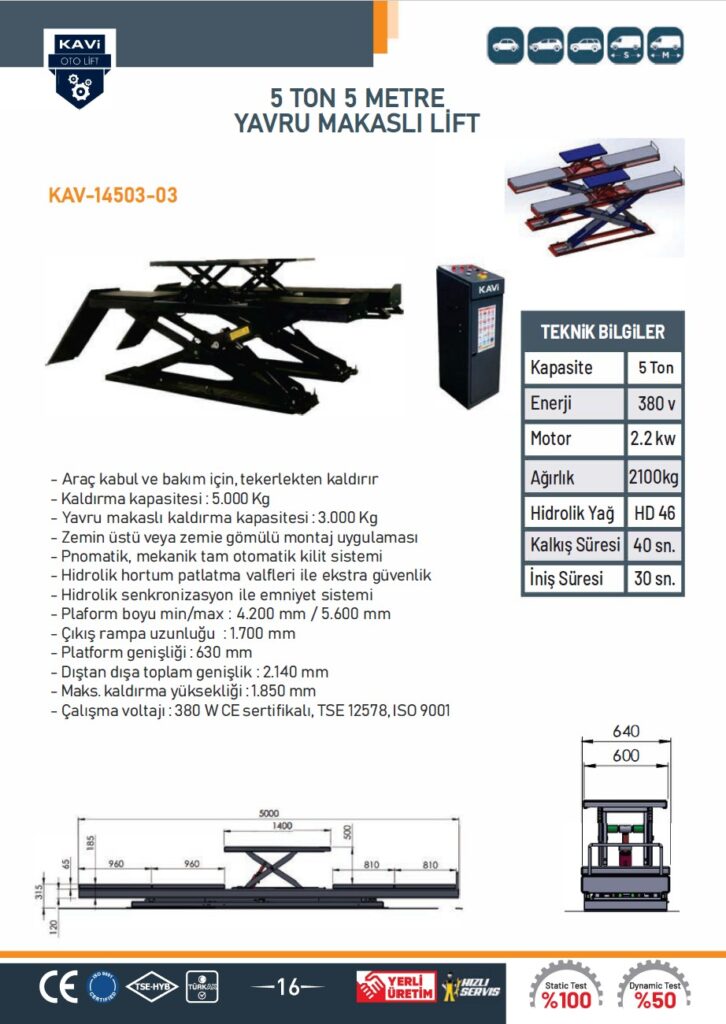 5 TON 5 METRE YAVRU MAKASLI LİFT